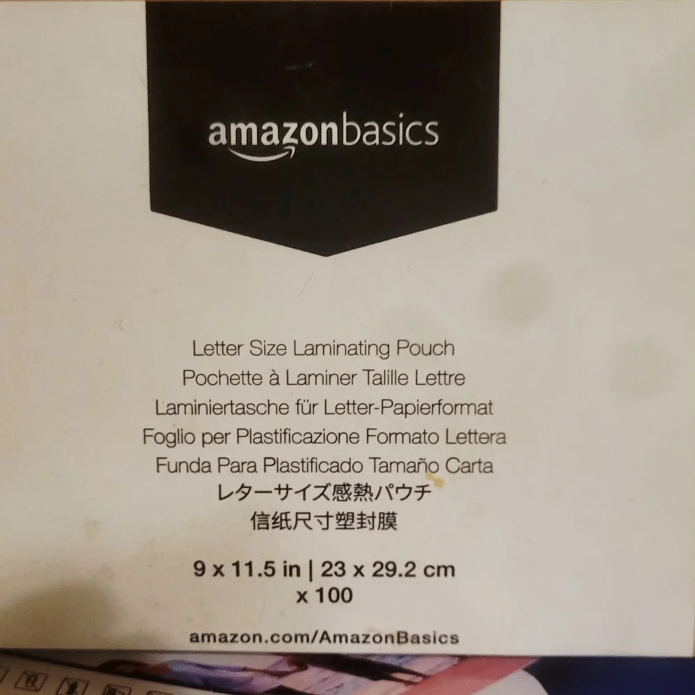 Lamination Machine Comes with xtra box of Large Lamination Pockets